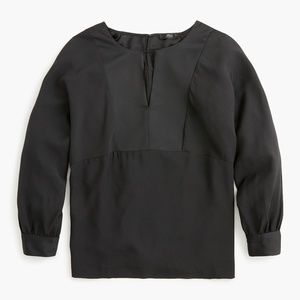 J. Crew Tops - NWT J.Crew Keyhole V-Neck Top in Satin Back Crepe J. Crew Tops - NWT J.Crew Keyhole V-Neck Top in Satin Back Crepe